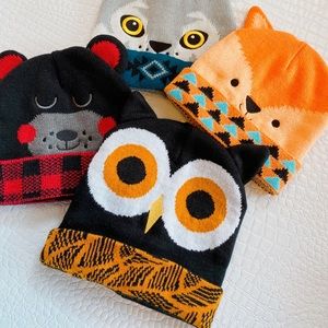 CRITTER COLLECTION KID'S KNIT HAT-OWL
